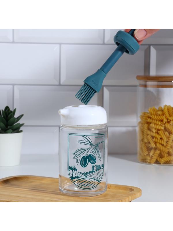 Ёмкость для масла с кисточкой «Оливки», 230 мл