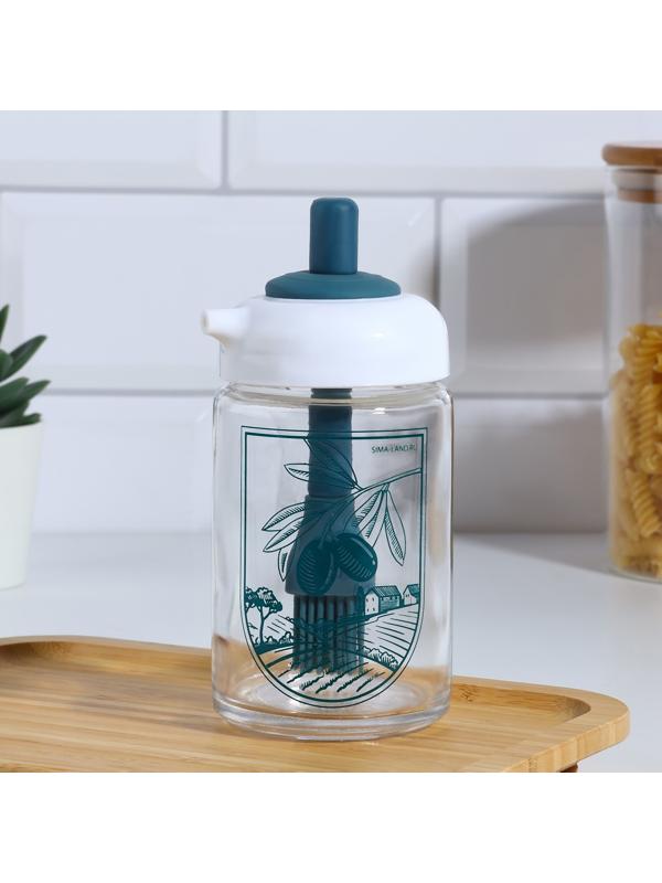 Ёмкость для масла с кисточкой «Оливки», 230 мл