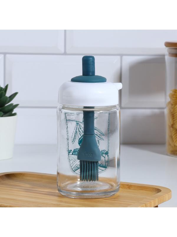 Ёмкость для масла с кисточкой «Оливки», 230 мл