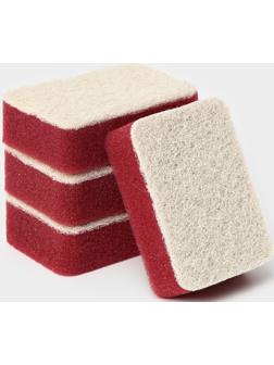 Губка для посуды с ионами серебра Raccoon, 4 шт, 9,5×6,5×3 см