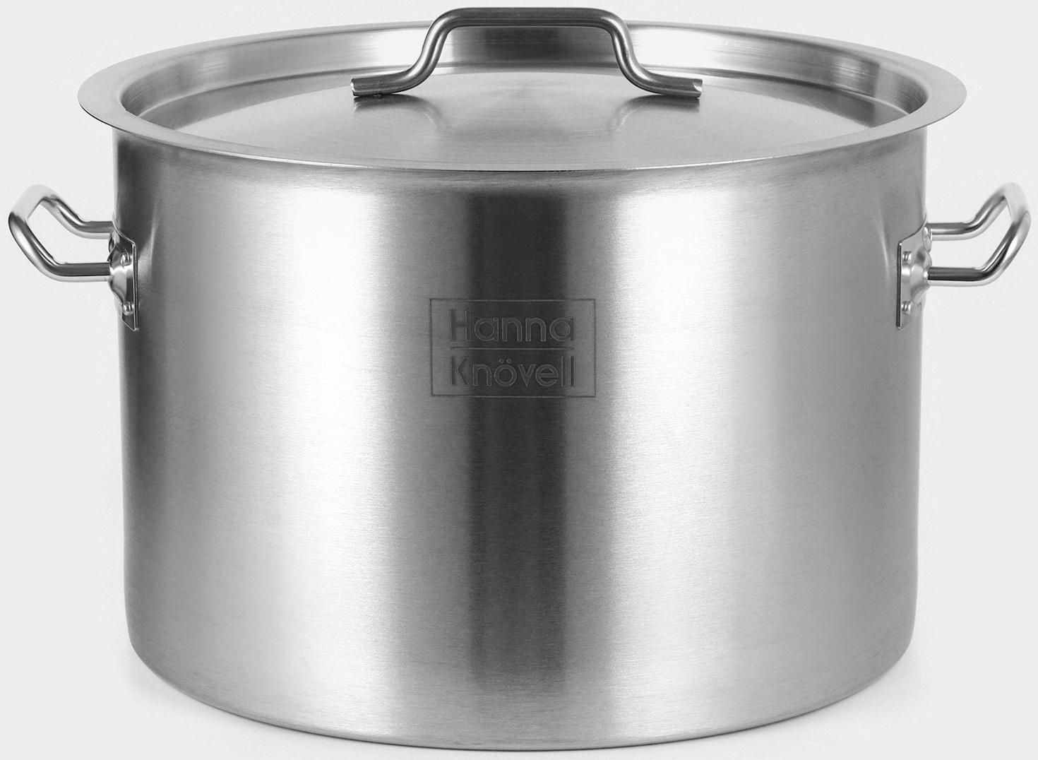 Кастрюля из нержавеющей стали Hanna Knovell с крышкой, 19 л,d=32 см, h=22 см, толщина стенки 0,8 мм, индукция