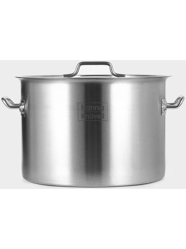 Кастрюля из нержавеющей стали Hanna Knovell с крышкой, 19 л,d=32 см, h=22 см, толщина стенки 0,8 мм, индукция