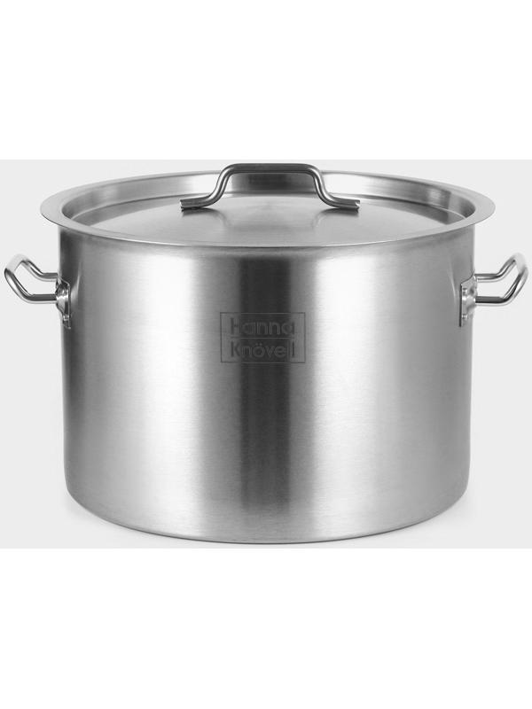 Кастрюля из нержавеющей стали Hanna Knovell с крышкой, 19 л,d=32 см, h=22 см, толщина стенки 0,8 мм, индукция