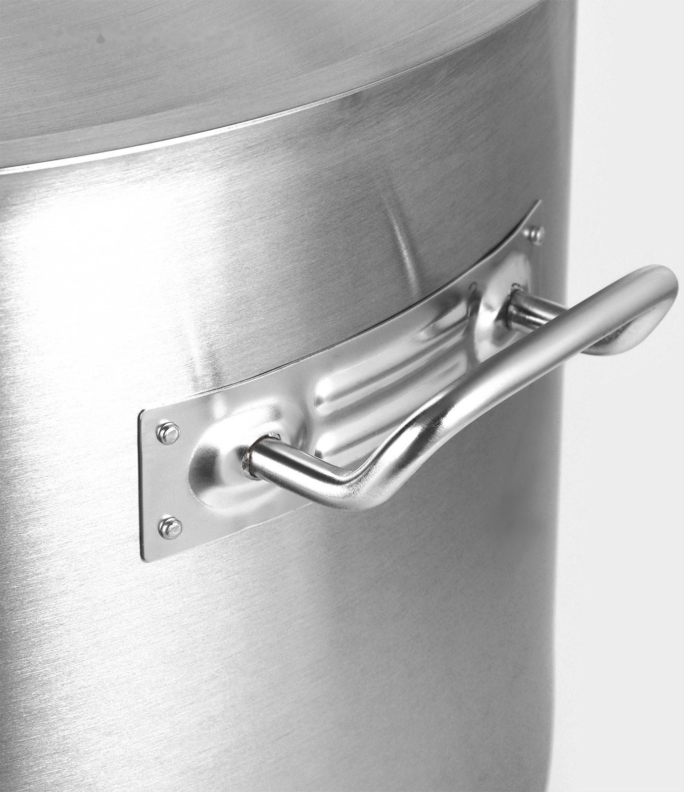 Кастрюля из нержавеющей стали Hanna Knovell с крышкой, 47 л, d=45 см, h=28 см, толщина стенки 1 мм, индукция