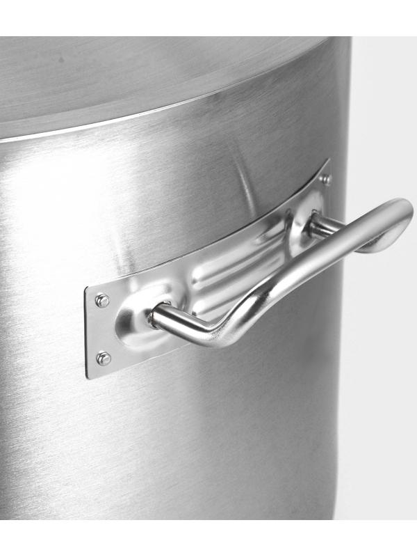 Кастрюля из нержавеющей стали Hanna Knovell с крышкой, 47 л, d=45 см, h=28 см, толщина стенки 1 мм, индукция