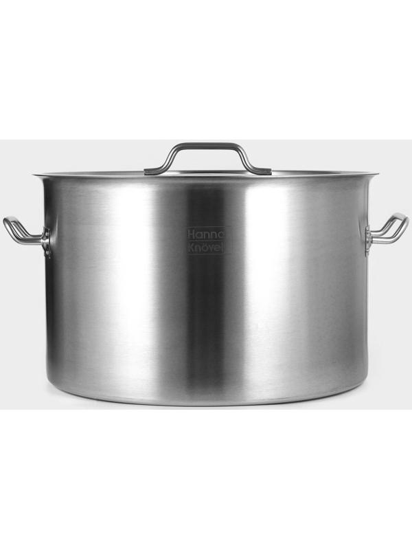 Кастрюля из нержавеющей стали Hanna Knovell с крышкой, 47 л, d=45 см, h=28 см, толщина стенки 1 мм, индукция