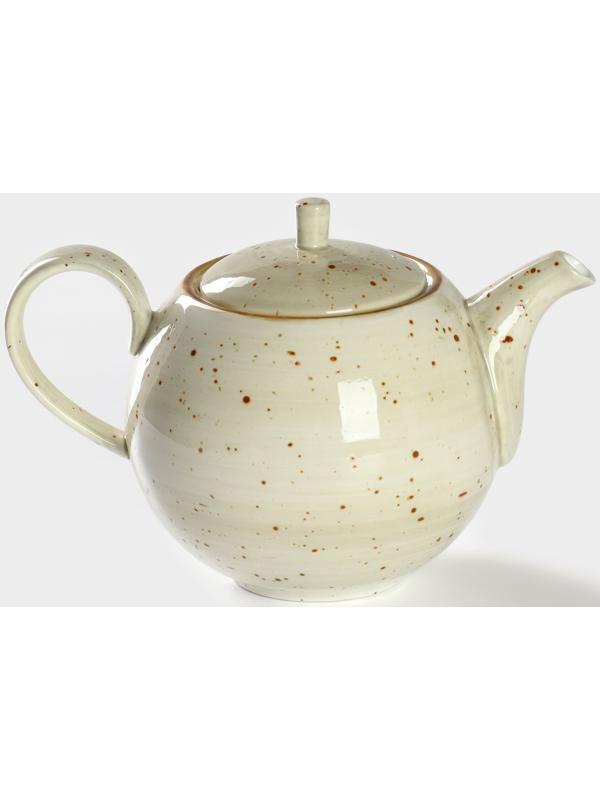 Чайник фарфоровый заварочный Magistro Mediterana, 900 мл, цвет бежевый