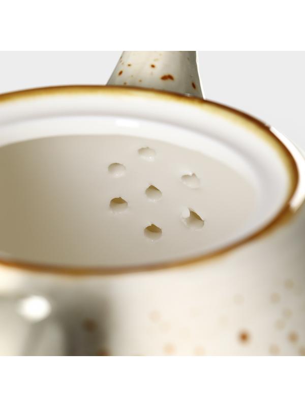 Чайник фарфоровый заварочный Magistro Mediterana, 900 мл, цвет бежевый