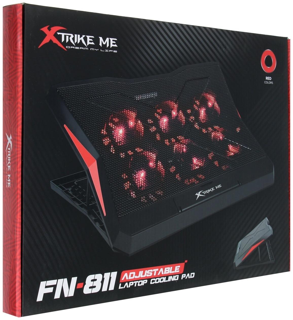 Подставка для ноутбука Xtrike Me FN-811, 6 вентиляторов, 2хUSB, кабель 50 мм