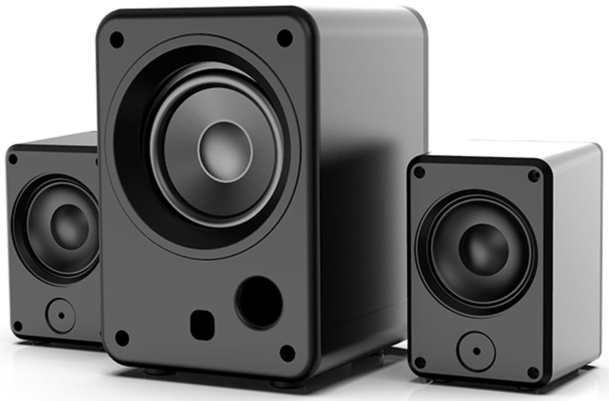 Компьютерные колонки Xtrike Me SK-612, 2х3 Вт + 5 Вт, USB, подсветка, чёрные