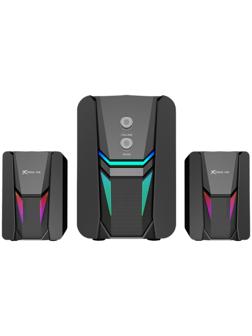 Компьютерные колонки Xtrike Me SK-612, 2х3 Вт + 5 Вт, USB, подсветка, чёрные