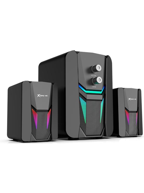 Компьютерные колонки Xtrike Me SK-612, 2х3 Вт + 5 Вт, USB, подсветка, чёрные