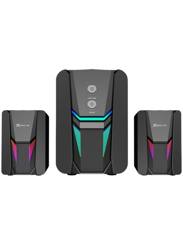 Компьютерные колонки Xtrike Me SK-612, 2х3 Вт + 5 Вт, USB, подсветка, чёрные