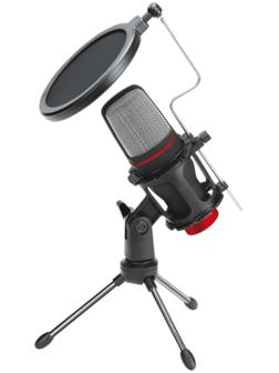 Микрофон Marvo MIC-02, гибкая стойка, 3,5 мм, кабель 1,5 м, чёрный