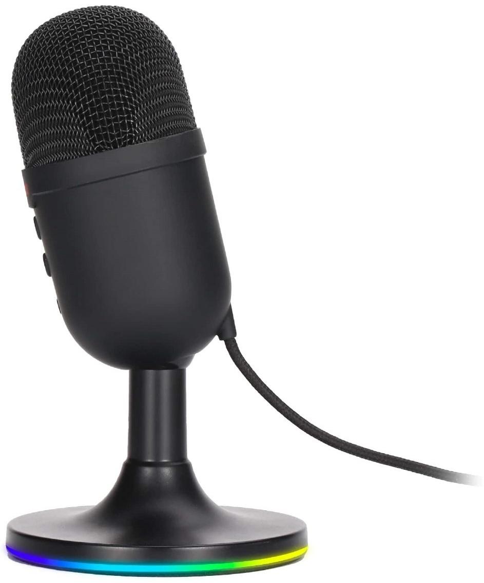 Микрофон Marvo MIC-06 BK, подставка, 3.5мм, кабель 1,8, чёрный