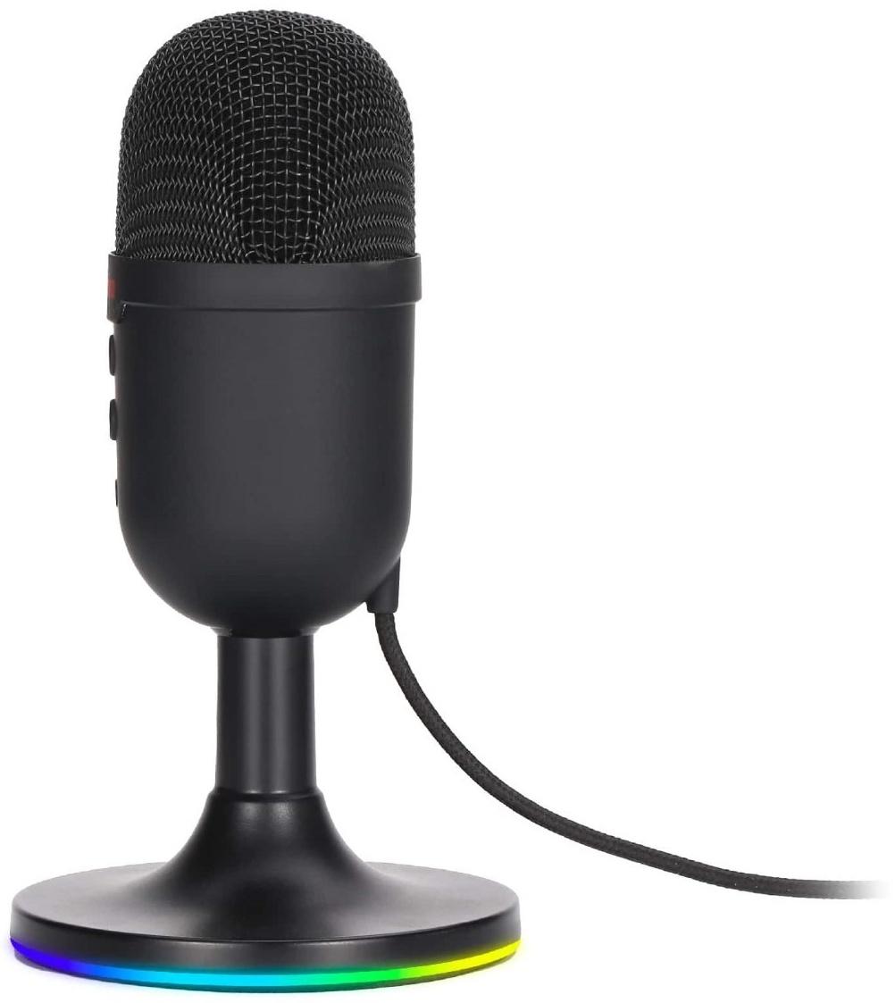 Микрофон Marvo MIC-06 BK, подставка, 3.5мм, кабель 1,8, чёрный