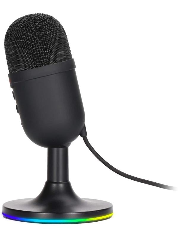 Микрофон Marvo MIC-06 BK, подставка, 3.5мм, кабель 1,8, чёрный