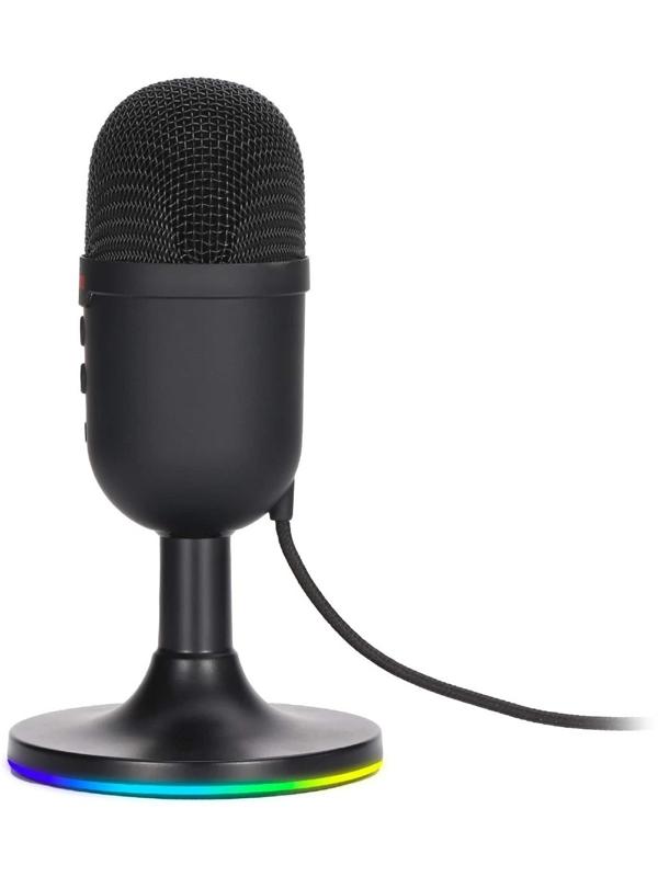 Микрофон Marvo MIC-06 BK, подставка, 3.5мм, кабель 1,8, чёрный