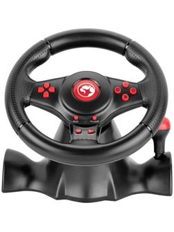 Руль MARVO GT-903, поддержка PS4/PS3/XBOX/Android/PC, кабель 2 м