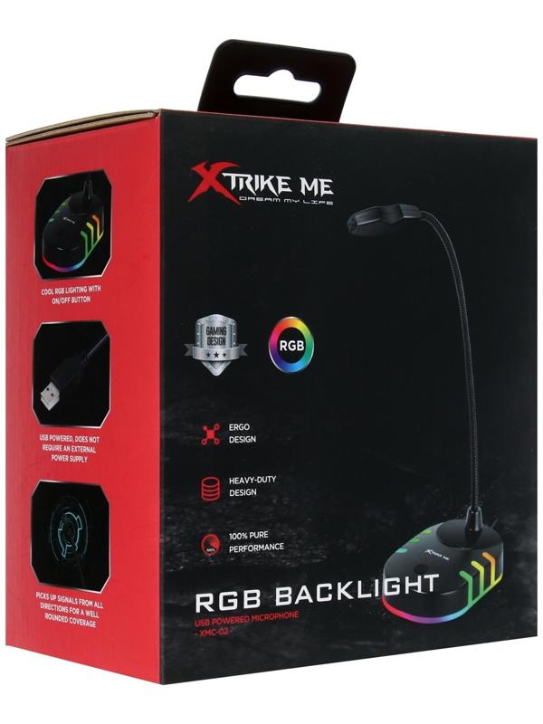 Микрофон XTrike Me XMC-02, на подставке, USB, 1.5 м, чёрный