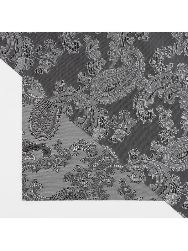 Ткань подкладочная «Огурцы», 100 % полиэстер, 1 × 1,4 м, цвет серый