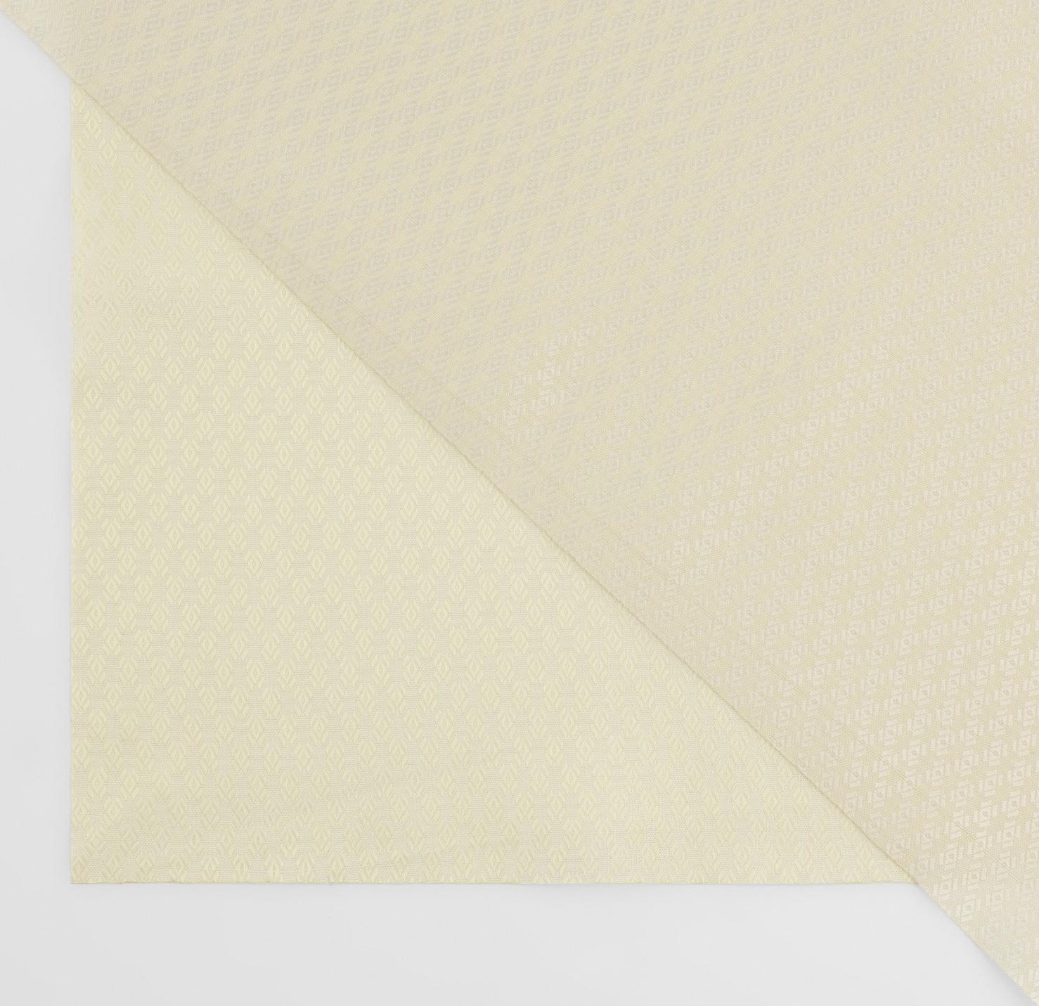 Ткань подкладочная «Ромб», 100 % полиэстер, 1 × 1,4 м, цвет молочный