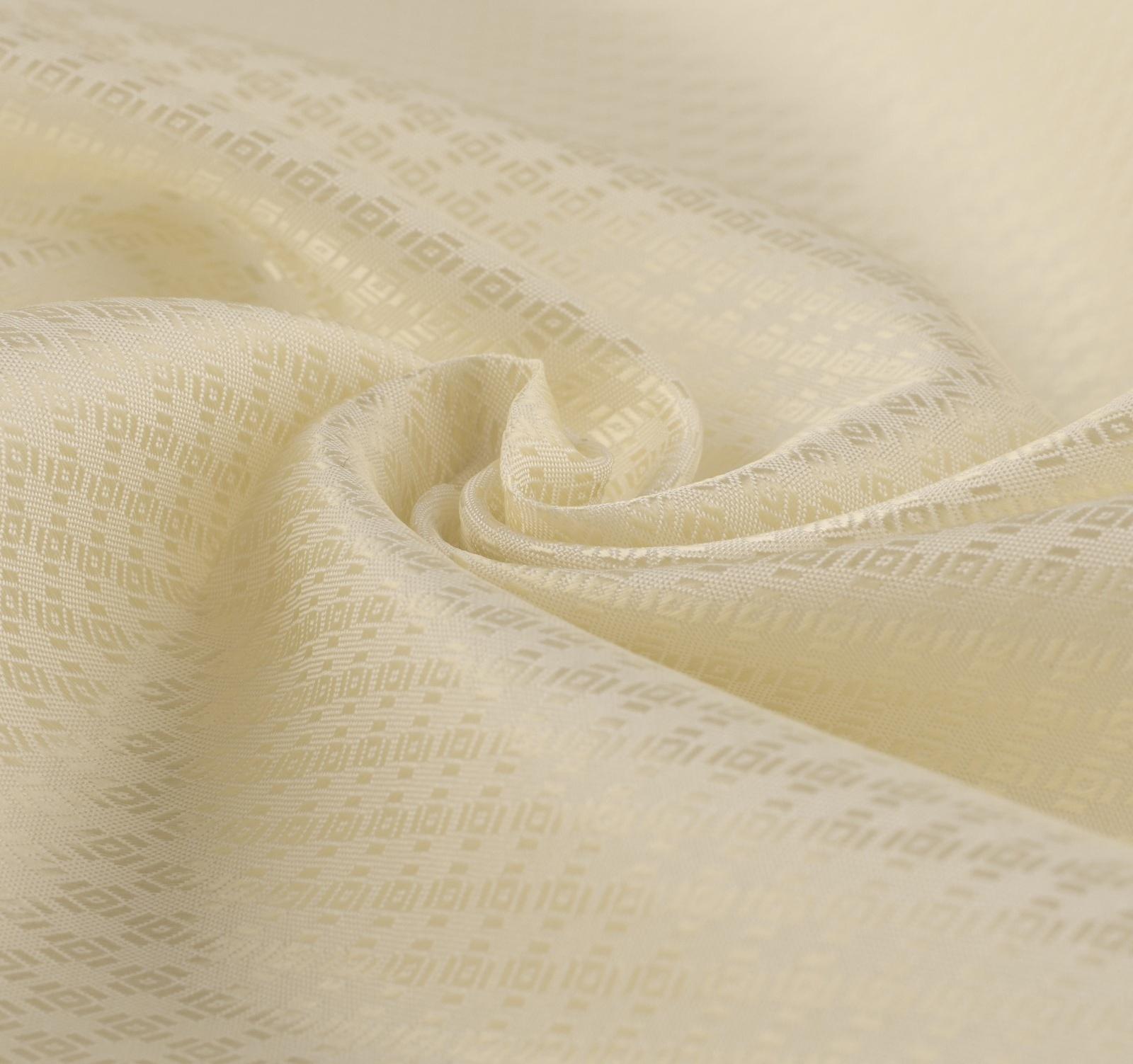 Ткань подкладочная «Ромб», 100 % полиэстер, 1 × 1,4 м, цвет молочный