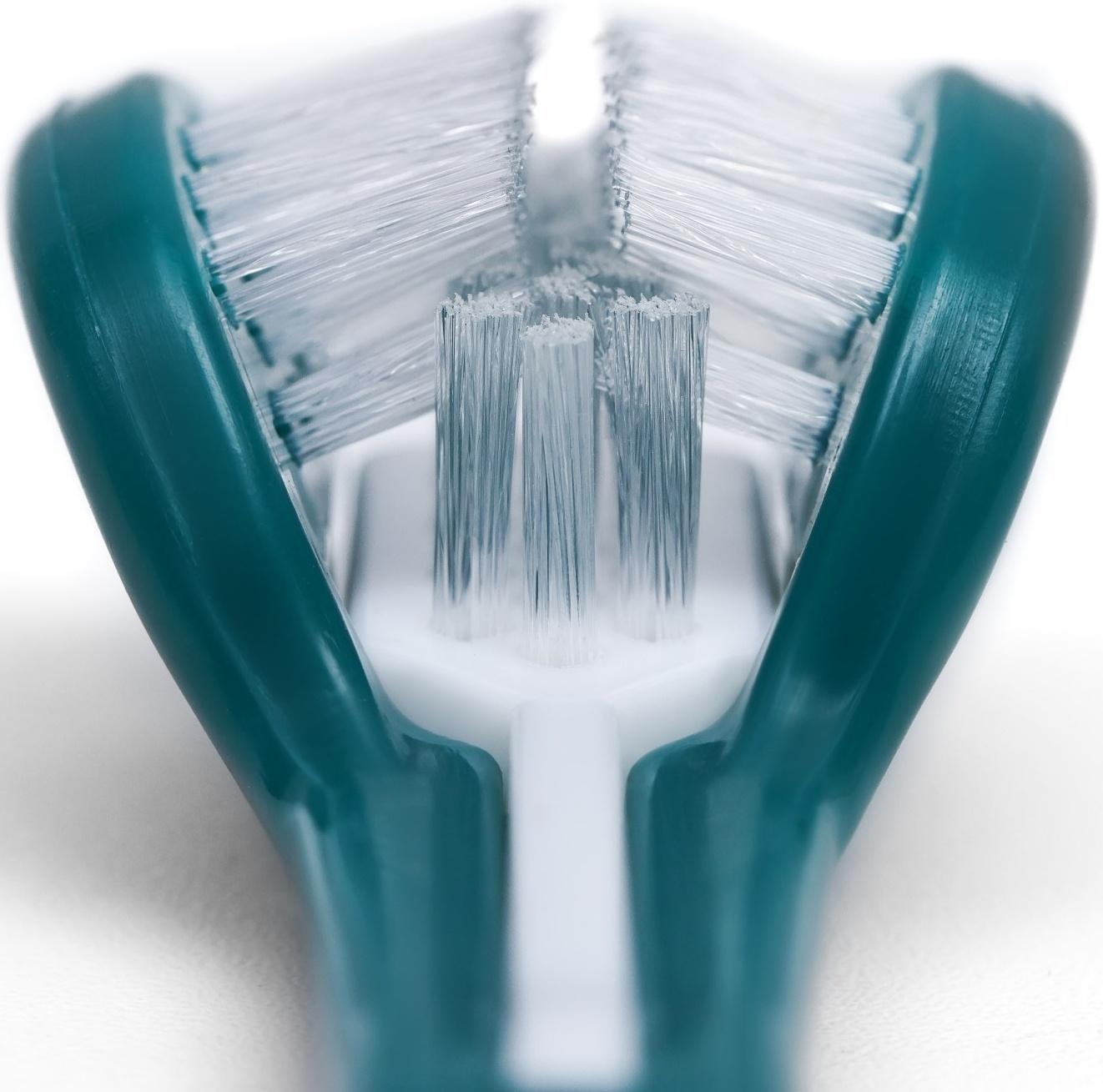 Зубная щётка для животных 360 градусов, зелёная/белая, 17,5 см