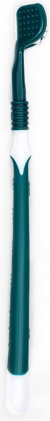 Зубная щётка для животных 360 градусов, зелёная/белая, 17,5 см