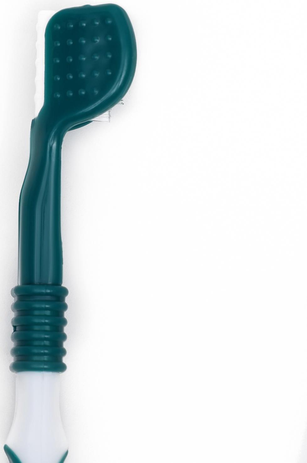 Зубная щётка для животных 360 градусов, зелёная/белая, 17,5 см