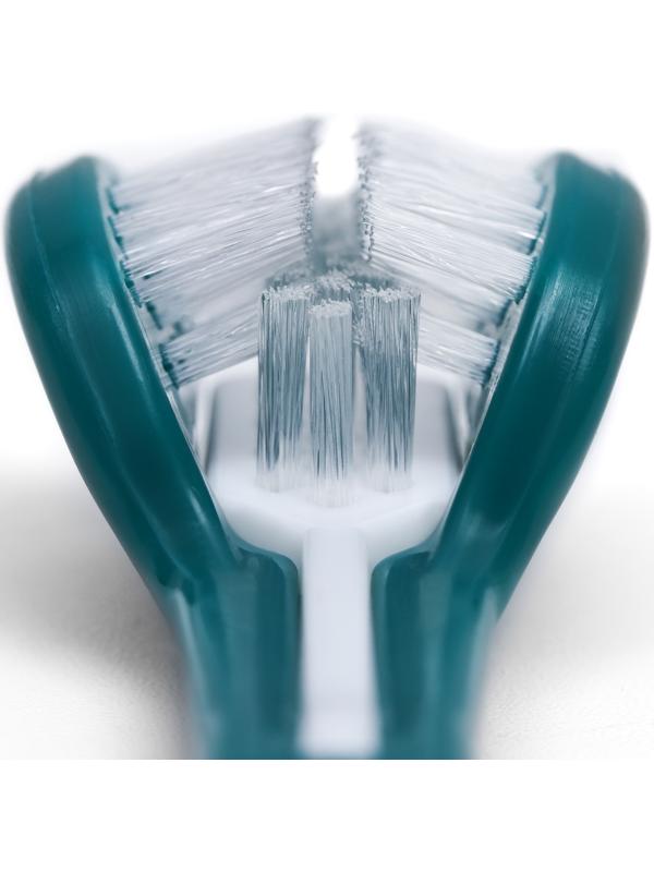 Зубная щётка для животных 360 градусов, зелёная/белая, 17,5 см