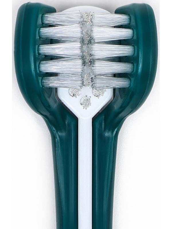 Зубная щётка для животных 360 градусов, зелёная/белая, 17,5 см