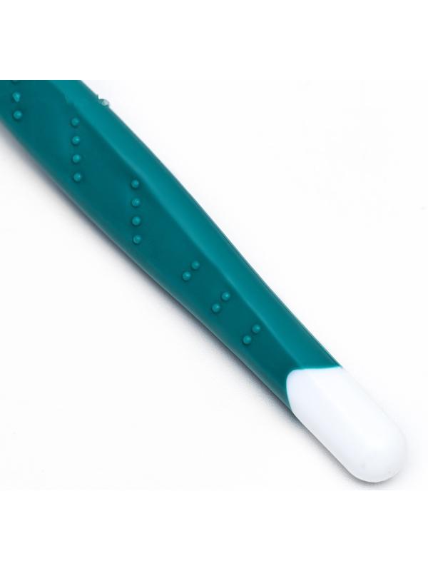 Зубная щётка для животных 360 градусов, зелёная/белая, 17,5 см