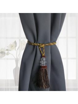 Кисть для штор «Три кристалла», 50 ± 1 см, цвет коричневый/золотой