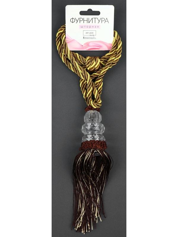 Кисть для штор «Три кристалла», 50 ± 1 см, цвет коричневый/золотой
