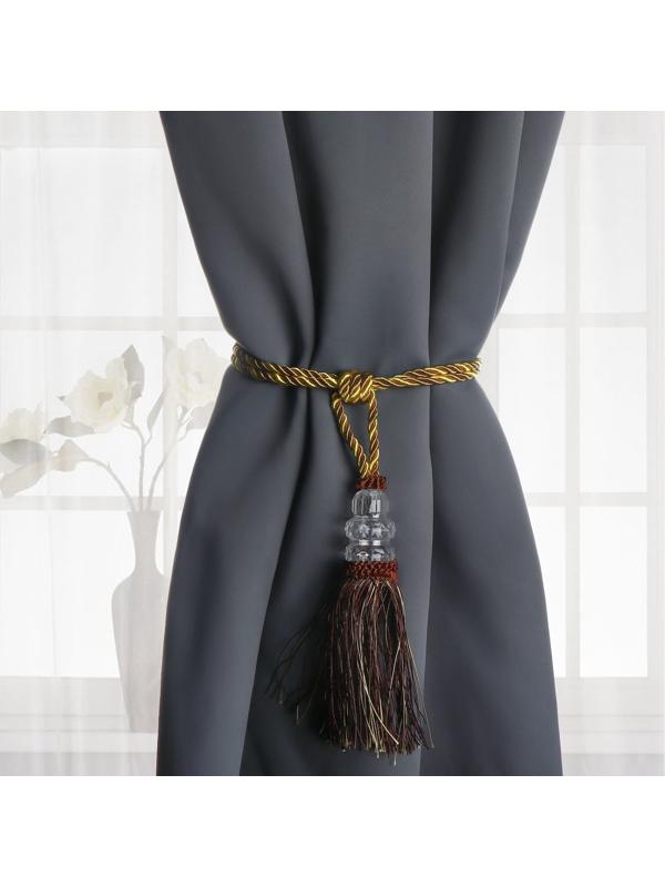 Кисть для штор «Три кристалла», 50 ± 1 см, цвет коричневый/золотой