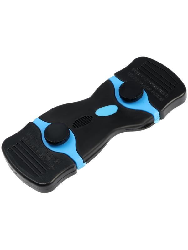 Скребок ТУНДРА, двухсторонний - пластик-металл, обрезиненная рукоятка, 45 мм