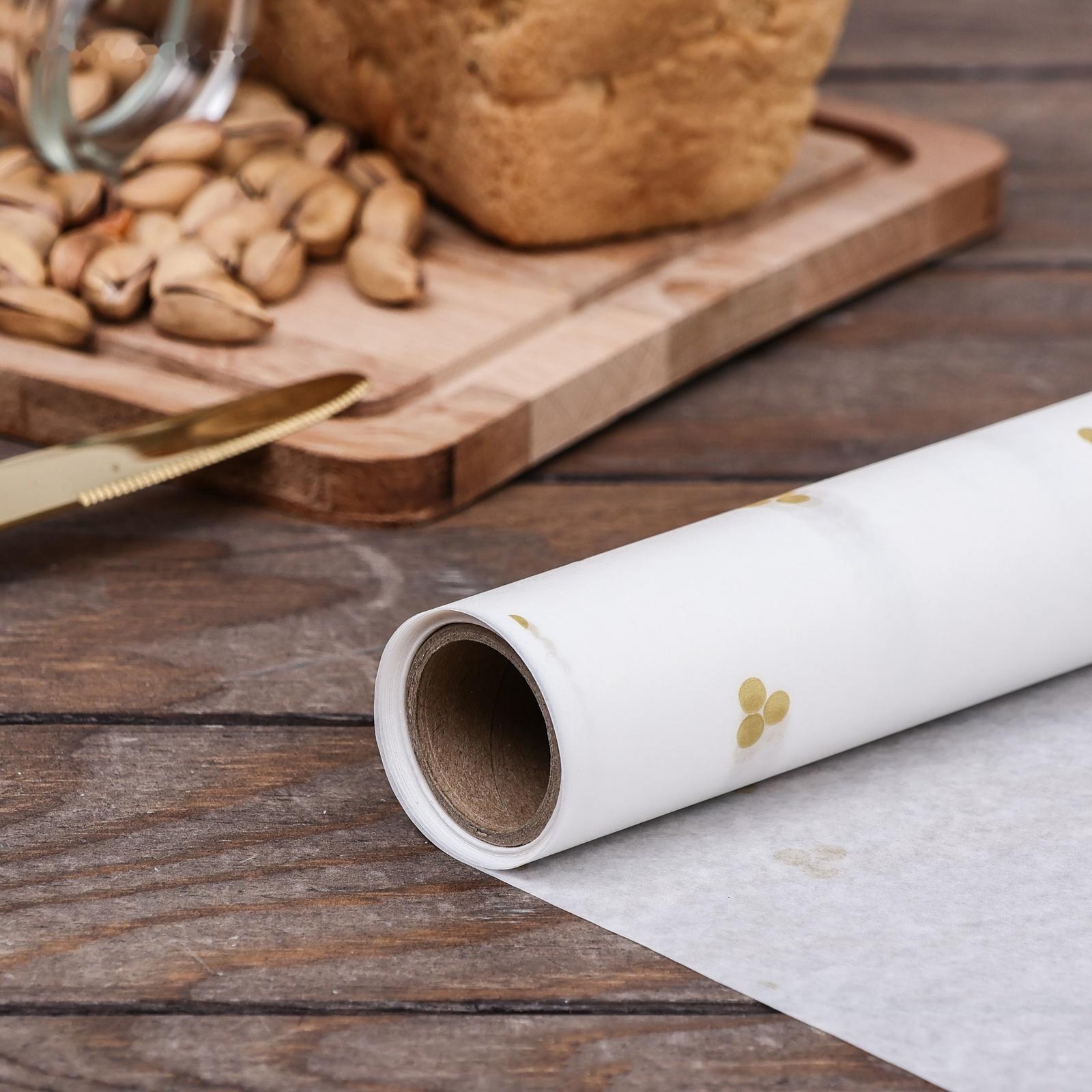 Бумага силиконизированная «Бусинки» золото, 0,38 х 5 м