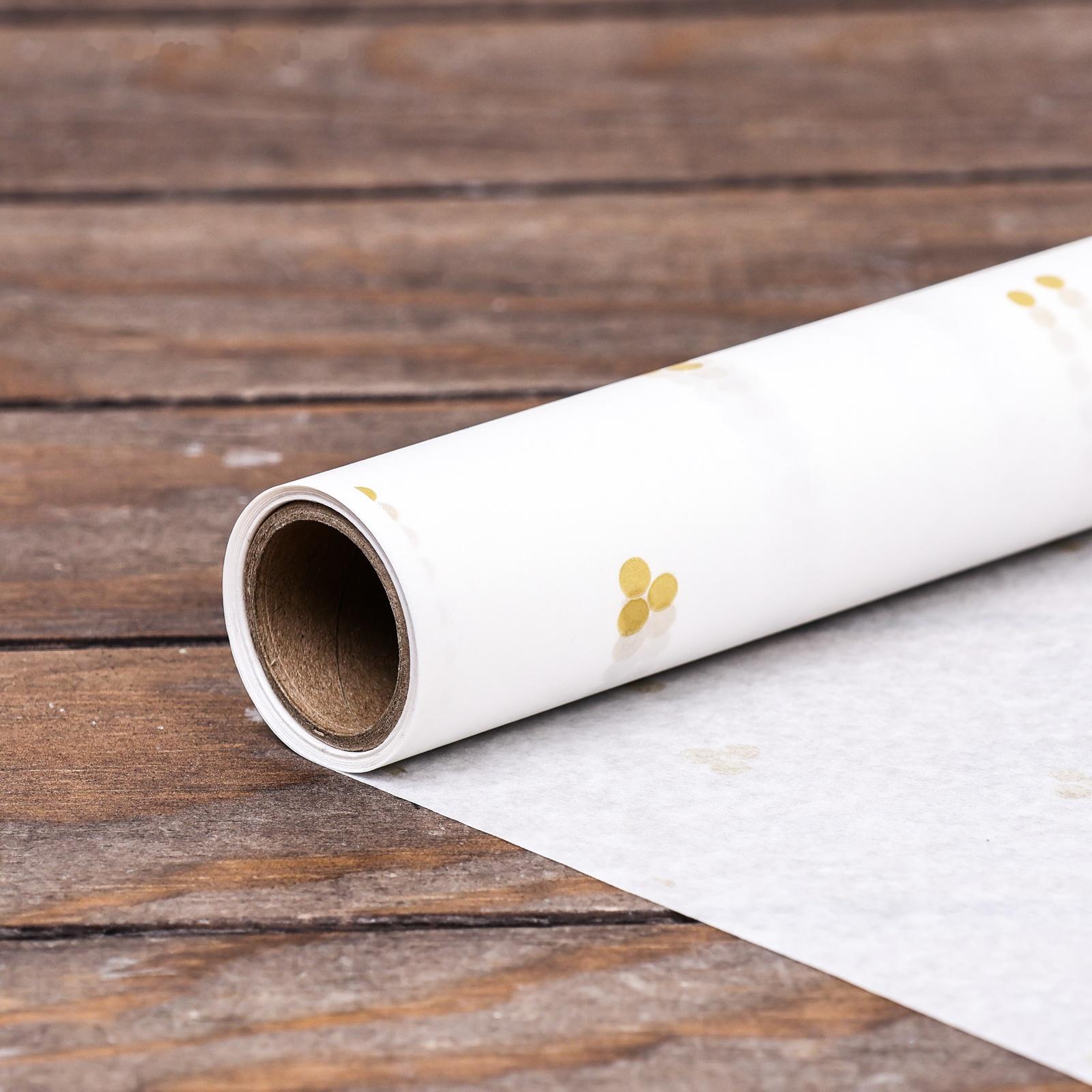 Бумага силиконизированная «Бусинки» золото, 0,38 х 5 м