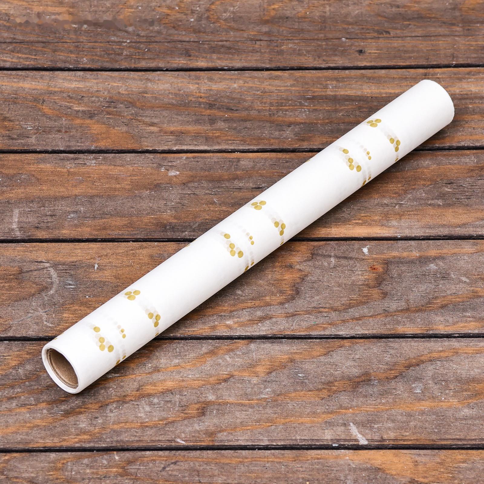 Бумага силиконизированная «Бусинки» золото, 0,38 х 5 м