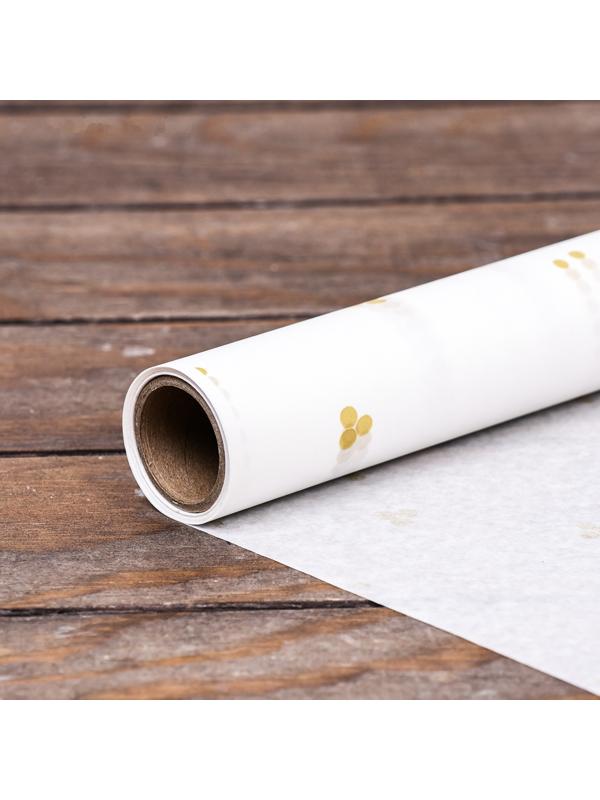 Бумага силиконизированная «Бусинки» золото, 0,38 х 5 м