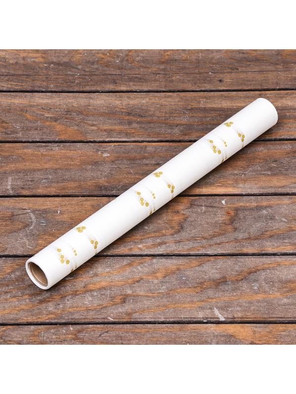 Бумага силиконизированная «Бусинки» золото, 0,38 х 5 м