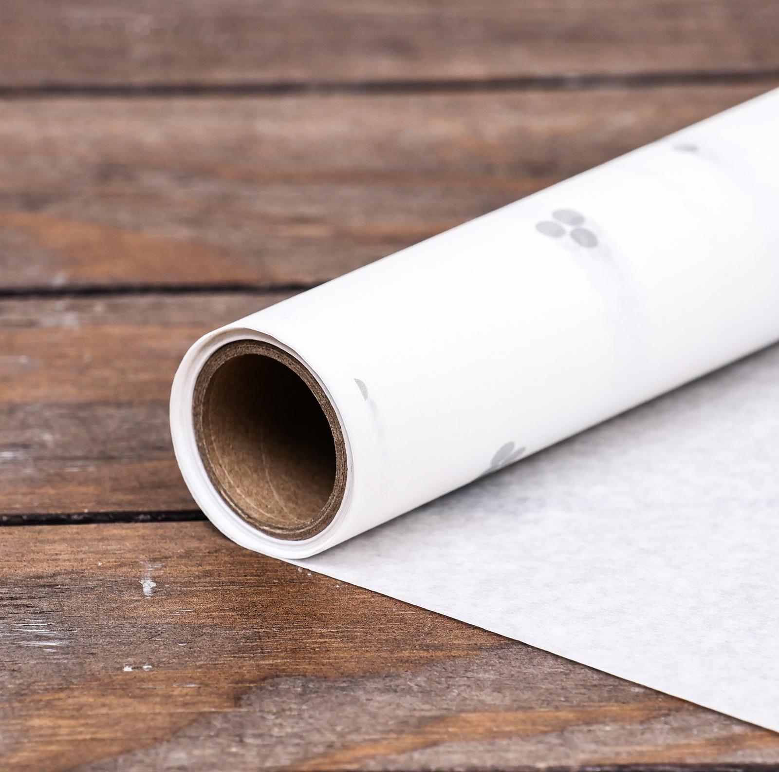 Бумага силиконизированная «Бусинки» серебро, 0,38 х 5 м