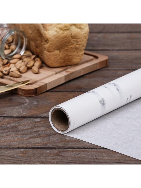 Бумага силиконизированная «Бусинки» серебро, 0,38 х 5 м