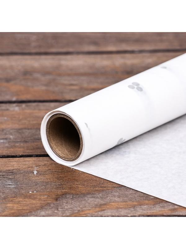 Бумага силиконизированная «Бусинки» серебро, 0,38 х 5 м