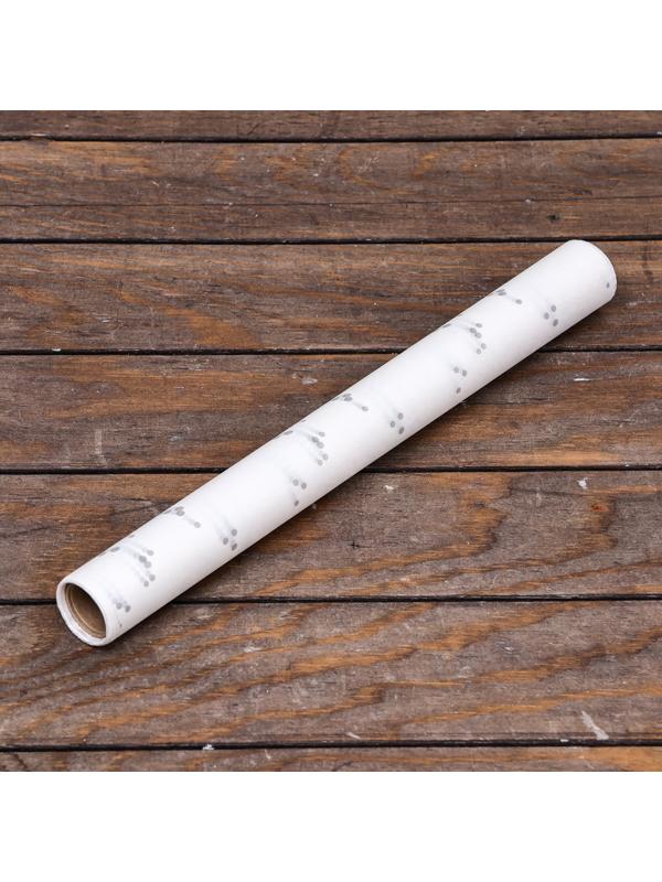 Бумага силиконизированная «Бусинки» серебро, 0,38 х 5 м