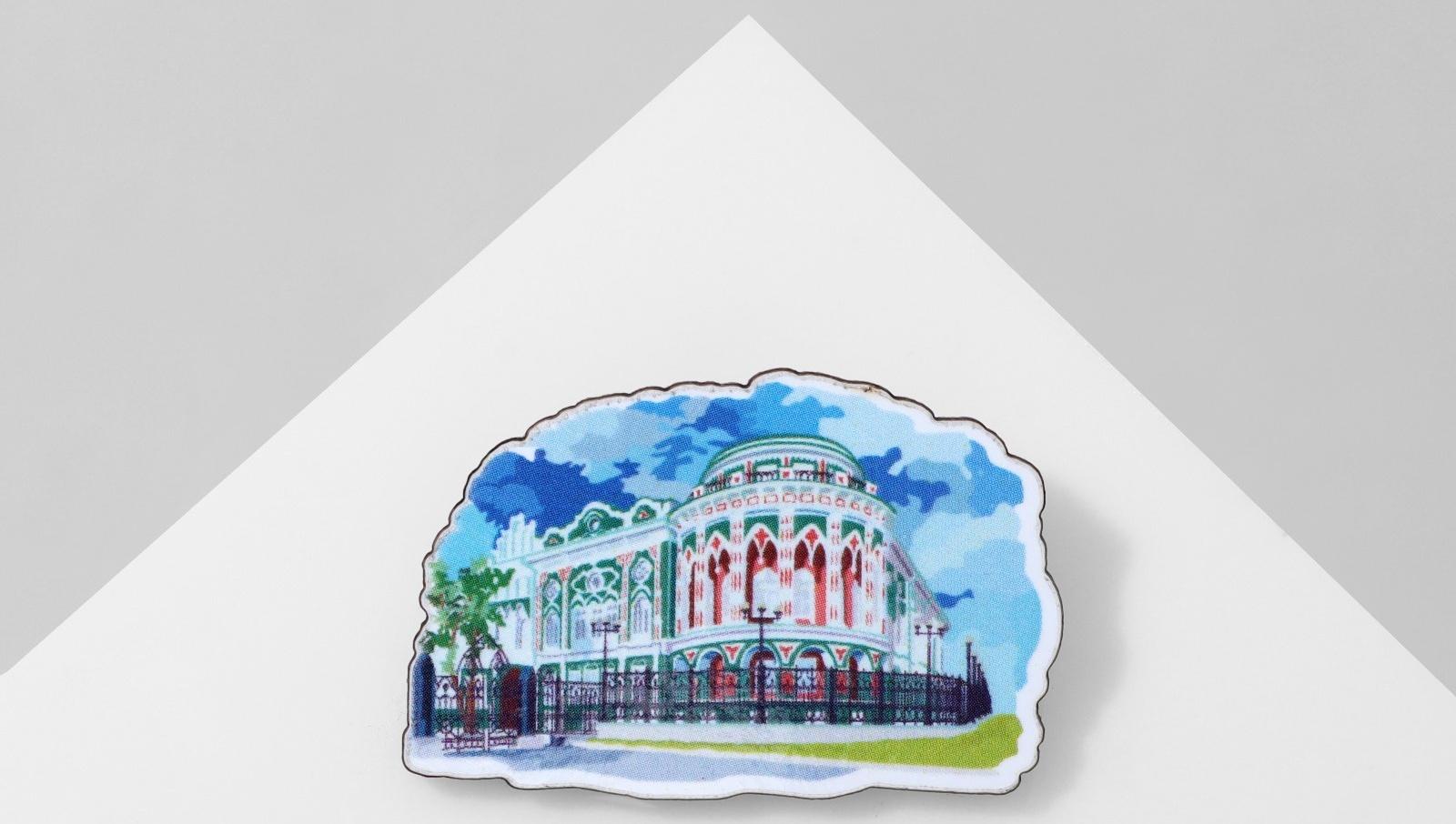 Брошь деревянная 