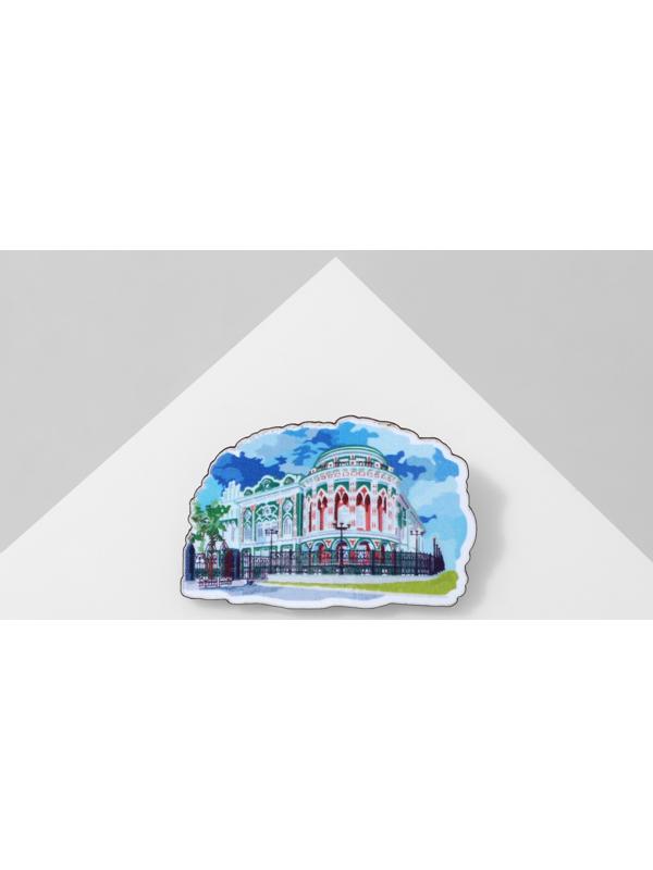 Брошь деревянная 