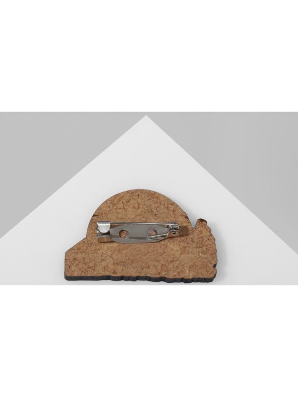 Брошь деревянная 