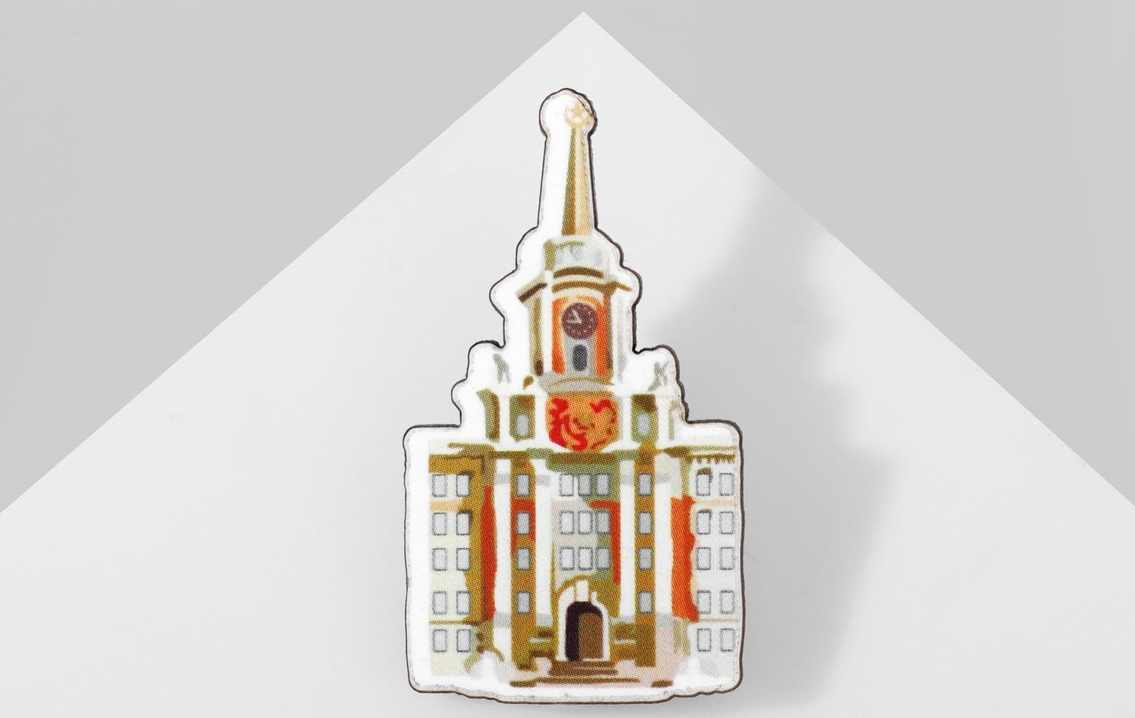 Брошь деревянная 